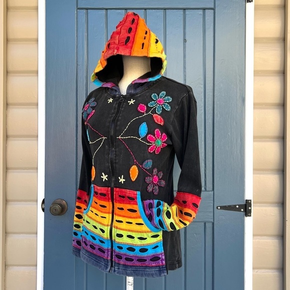 Vintage Rising International Hoodie
Rainbow Floral Patchwork Women Size … - Picture 2 of 9